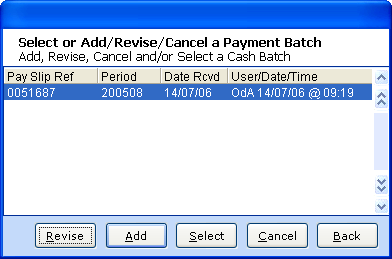 select batch